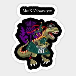 Clanosaurus Rex MacKAYsaurus Plaid MacKay GREEN Irish Ireland Family Tartan Sticker